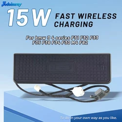 Car Center console wireless charger For BMW 3 4 series F30 F31 F33 F35 F34 F32 F36 M4 F82 phone holder charging Pad fast charge