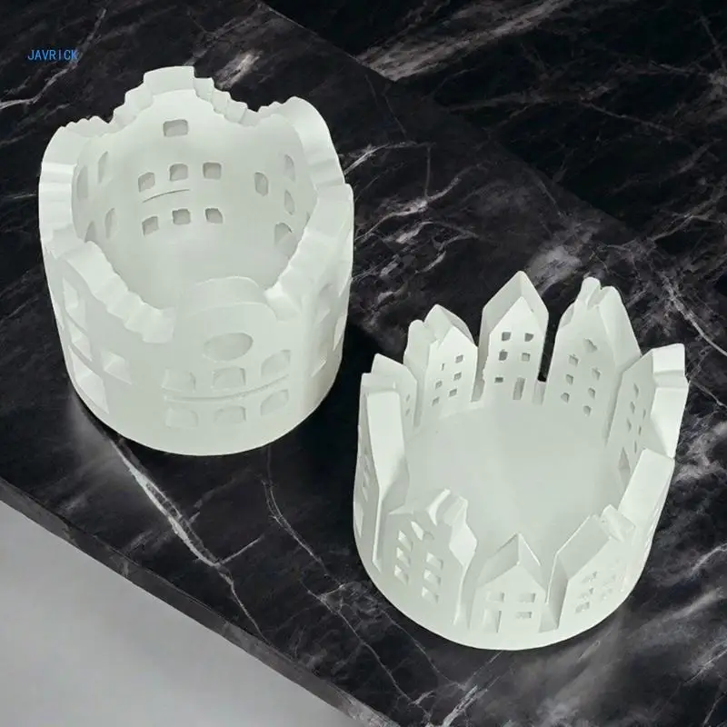 Elegante decoração casa resistente molde silicone acessório portátil para casa castiçal artesanal artesanato suprimentos