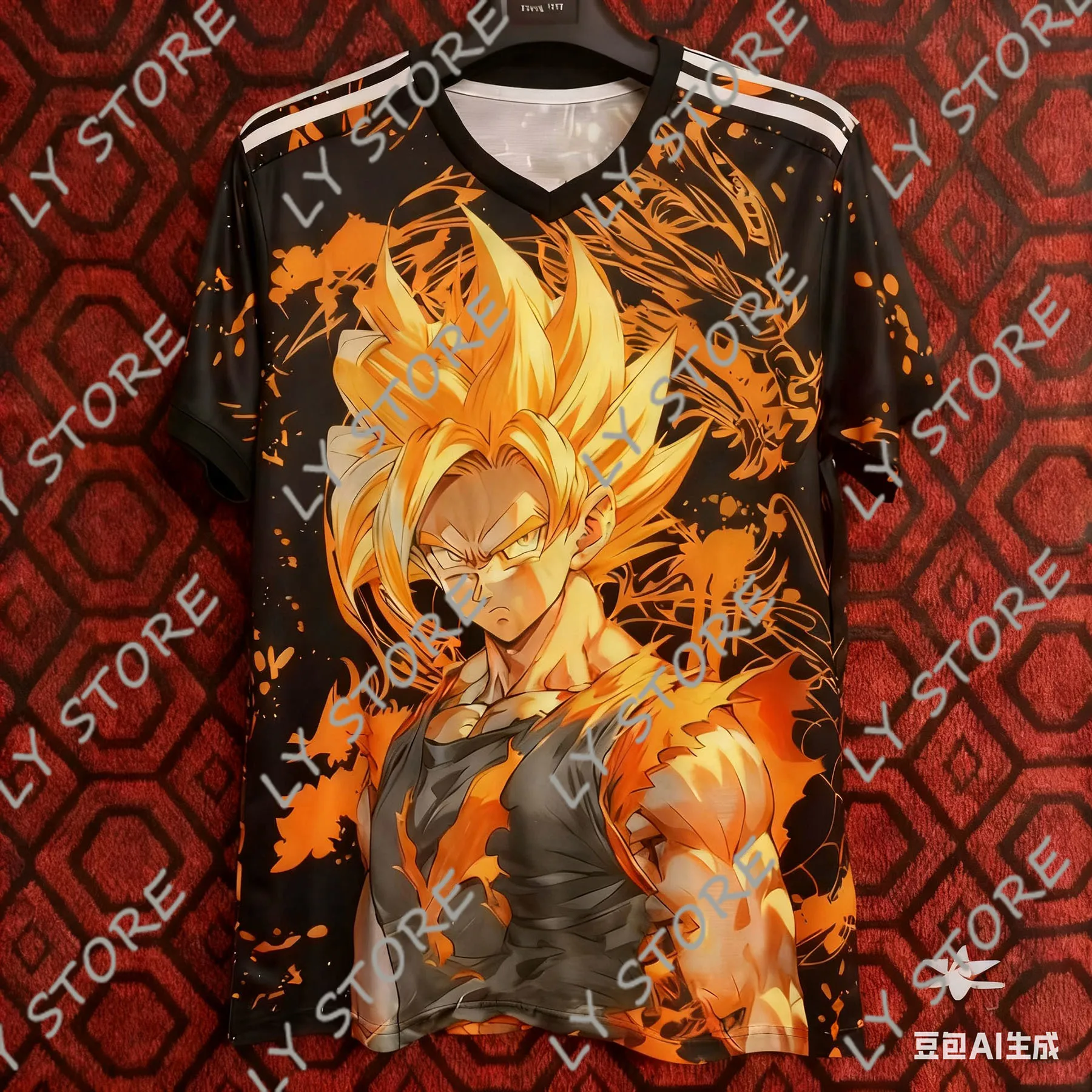 2025 الصيف الساخن بيع جديد أنيمي سلسلة تي شيرت ثلاثية الأبعاد مطبوعة موضة قصيرة الأكمام طاقم الرقبة عادية الشارع تنفس