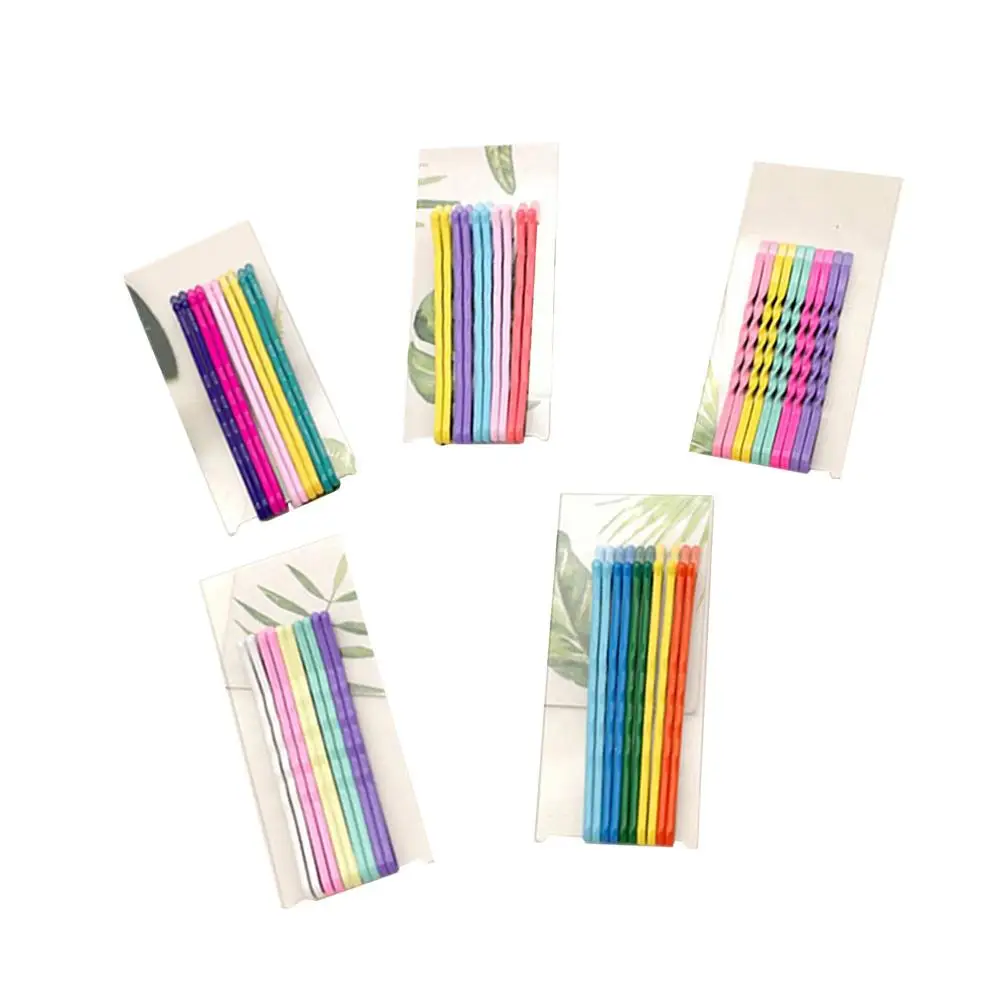 

50 Pcs Pins Metal Clips Candy Bobby Pins Slides Candy Hair Clips Hair Slides Wavy Shape Firm Hold Travel Friendly