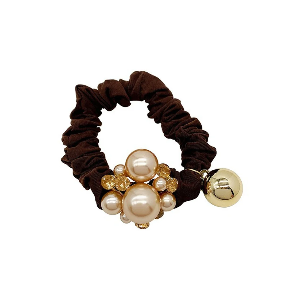 Élégant ondulé bandes de caoutchouc cheveux armure accessoires bande élastique cheveux corde strass perle cheveux accessoires pour femmes bandeaux