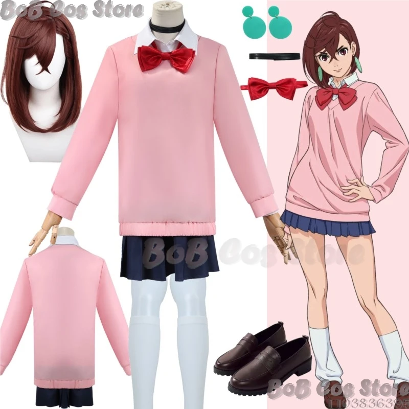 

Momo Ayase Аниме DAN DA DAN Косплей Костюм Опора Парик Обувь JK Униформа Женский Костюм Девочки Хэллоуин Вечеринка Шоу Игры Ежедневно Полный Комплект