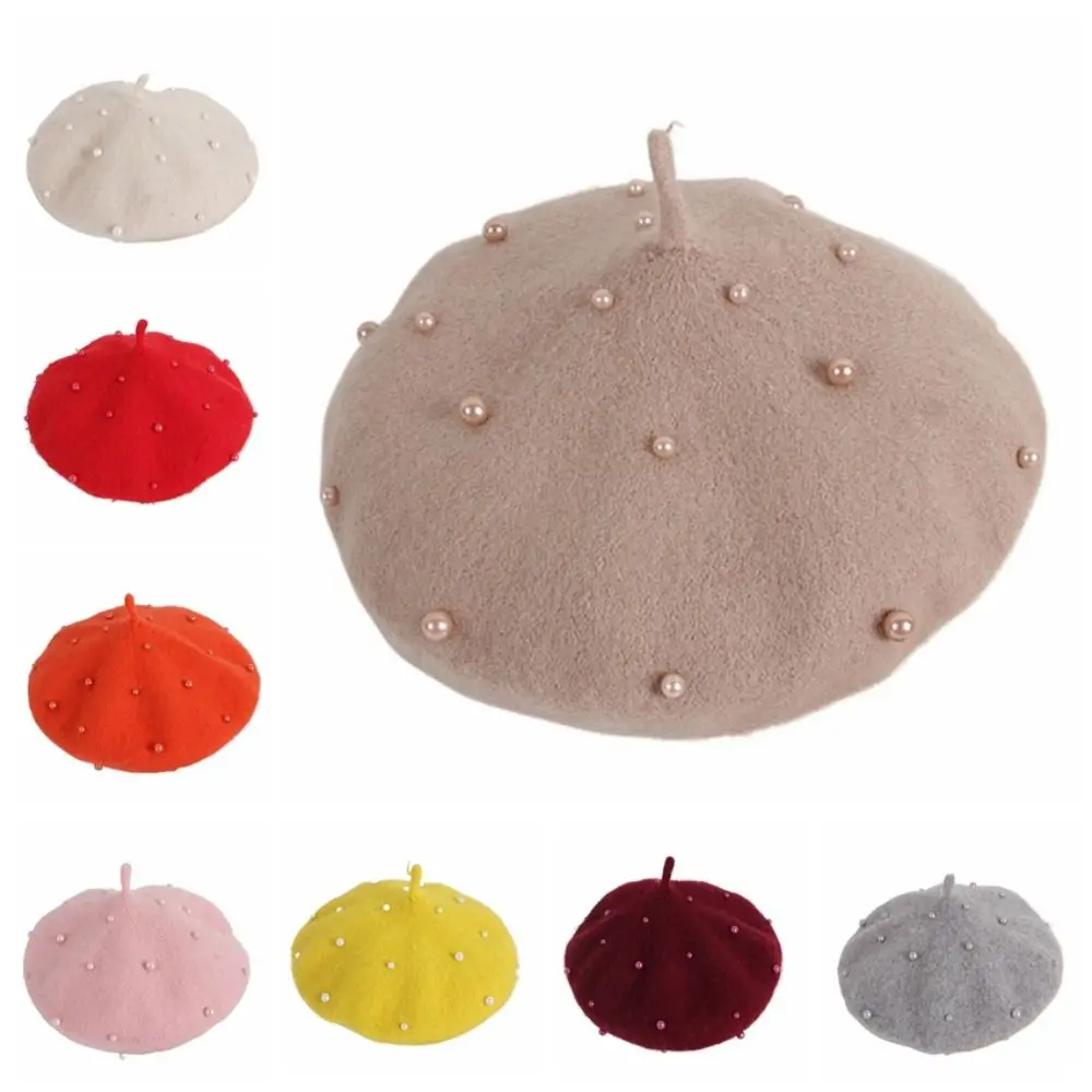 moda-perola-boina-infantil-cor-solida-quente-bebe-la-chapeu-de-la-estilo-coreano-pintor-chapeu-inverno