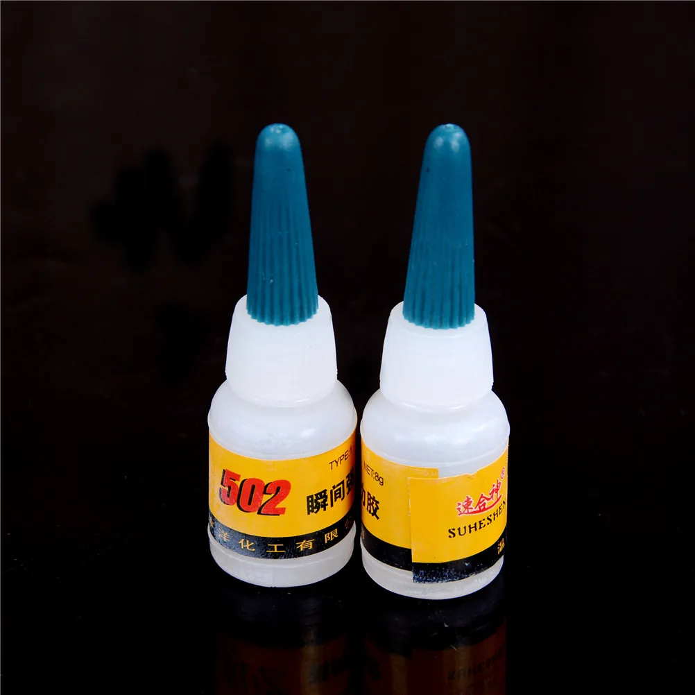 New 502 Super Glue Instant Quick-drying Cyanoacrylate Adhesive Strong Bond Fast Crafts Repair 2Pcs