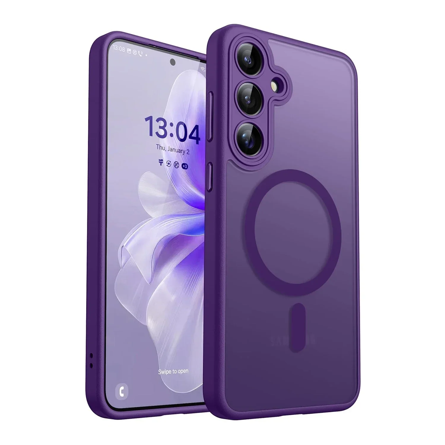 Funda de carga inalámbrica magnética translúcida mate de lujo para Samsung Galaxy A16 A36 A26 A06 A55 A35 A25 A15 A05 5G Magsafe