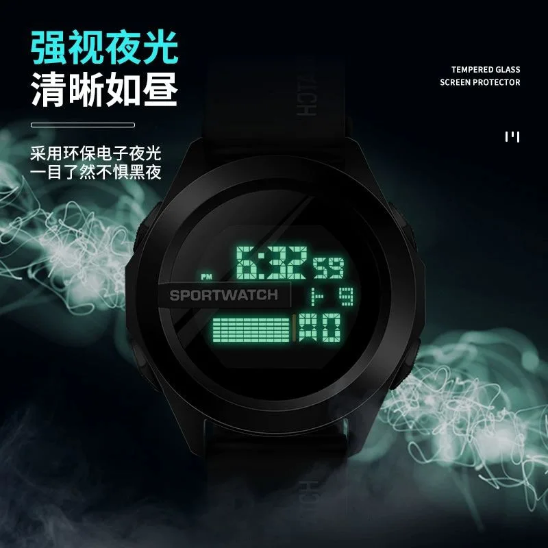 Men Sport LED Watches Top Brand Men Digital Clock Multi-Functional Rubber Man Fitnes Athlete Timekeeping Electronic Watch