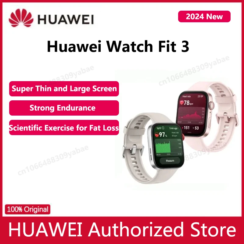 HUAWEI WATCH FIT 3 Smart WATCH orologio sportivo con chiamata Bluetooth a lunga durata con riduzione del grasso a grande schermo leggero e sottile