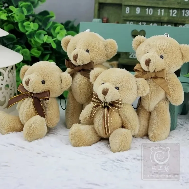 12 Pz/lotto Peluche Orso Bambole Ragazze Ragazzi Giocattoli Orso Morbido Con Papillon Bambini Regalo Di Compleanno Regalo Di Nozze Divano di Casa Decorazionegs