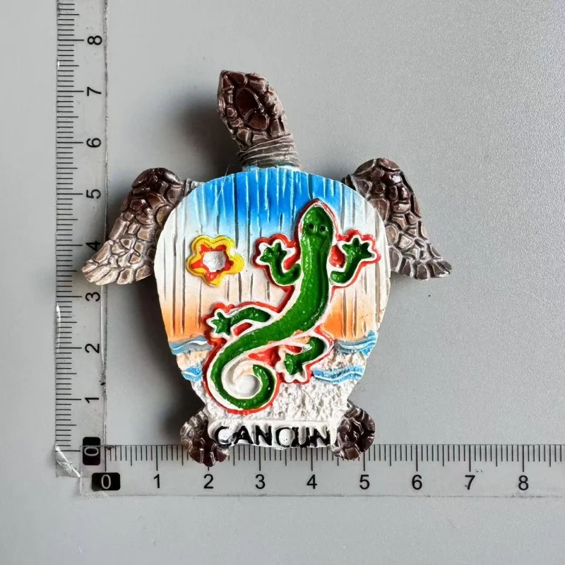 Cancun Mexico world travel PVC Fridge Magnet souvenir Hippocampus animal letter Refrigerador soft Magnet Sticker for home decor