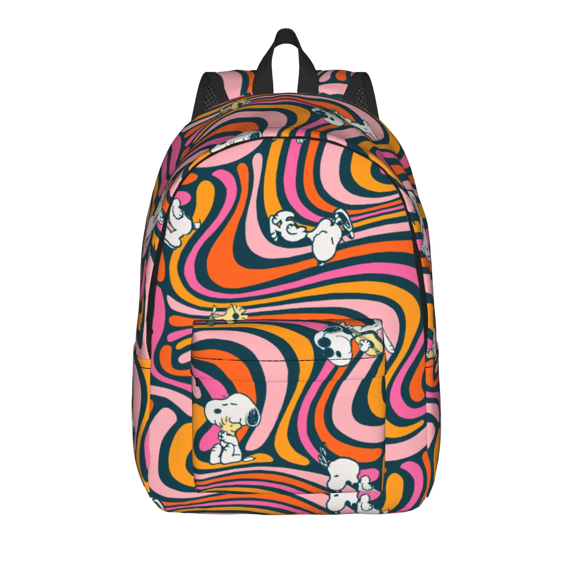 

Snoopys Groovy Vibes Purple Pattern Teenage Backpack Outdoor Student Work Daypack for Men Women College Shoulder Bag