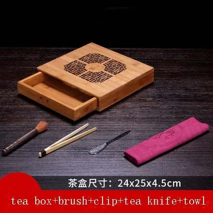 Bamboo Tea Box Caddies Needle Set Canister For Storage Puer Tea 357g Chinese Tea Pu-er Tea 1pc