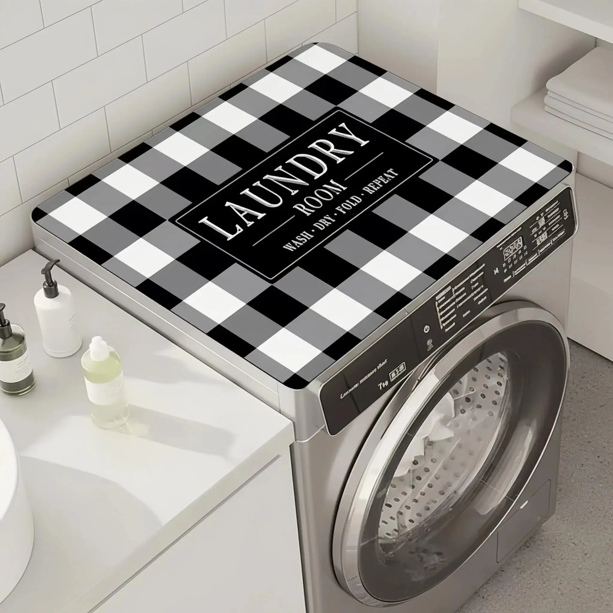 

Быстросохнущий коврик для стиральной машины, нескользящий впитывающий защитный чехол для приборов, коврик для стиральной машины с сетчатым дизайном, водонепроницаемый чехол для белья