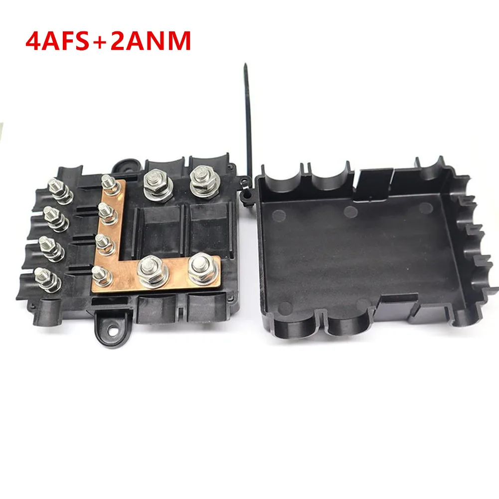 12-48V Fuse Holder Overload Protection Versatile Bolt Type Power Distribution Fuse Box Holder With Plastic Cover
