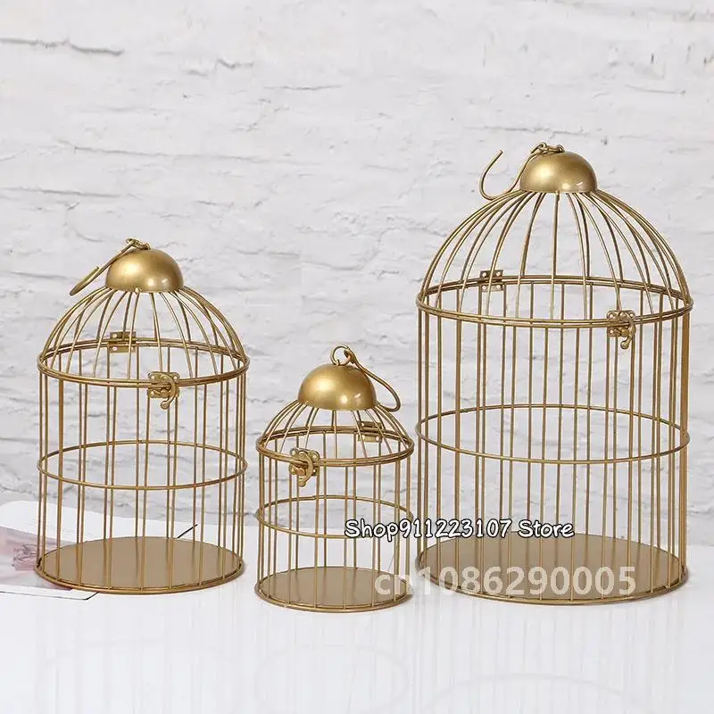 European retro iron bird cage flower stand bird cage balcony outdoor decoration pet supplies decorative bird cage