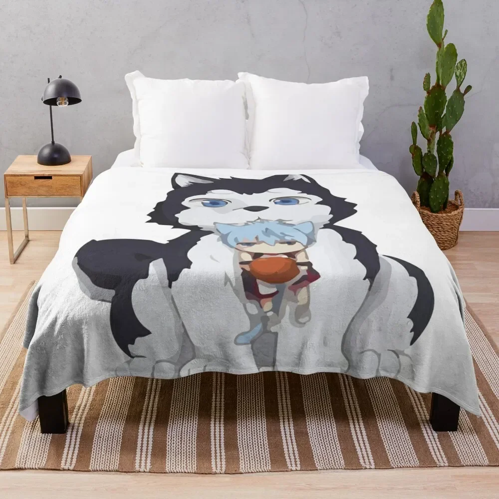 Kuroko's basket Artwork - Tetsuya Kuroko basket and the dog Throw Blanket Bed Decorative Sofas Luxury Throw Blankets