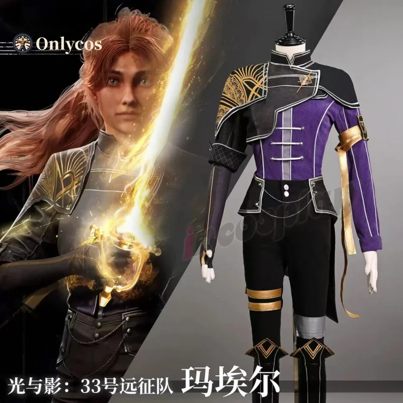 Maelle تأثيري كلير Obscur: إكسبيديشن 33 زي لعبة أنيمي اكسسوارات الحفلات الدعامة موحدة هالوين لعب دور الملابس الملابس