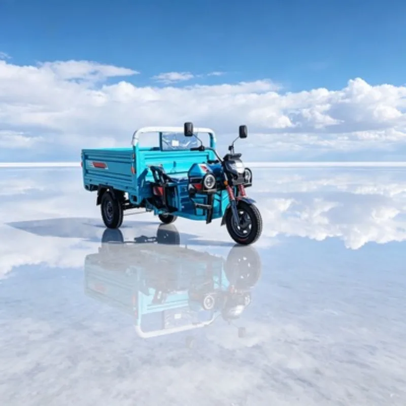 Passenger and Cargo Electric Tricycle 3 Wheel 60V 800W Open Body 400kg for Dual Use Transport Sale