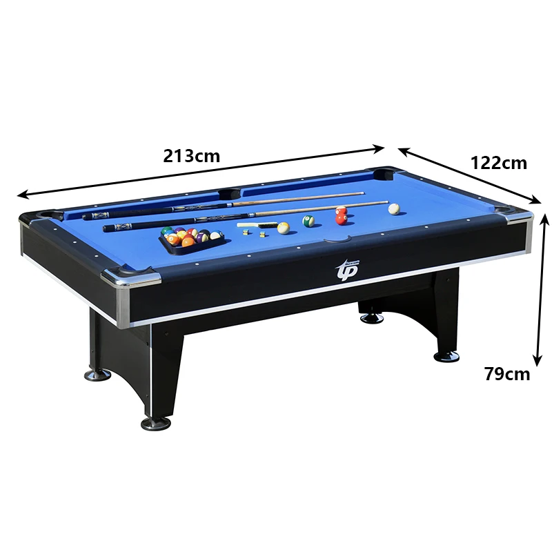 7-Foot Luxury Design Slant Leg Pool Table Multipurpose Indoor Pool Table with Ping Pong/Dining