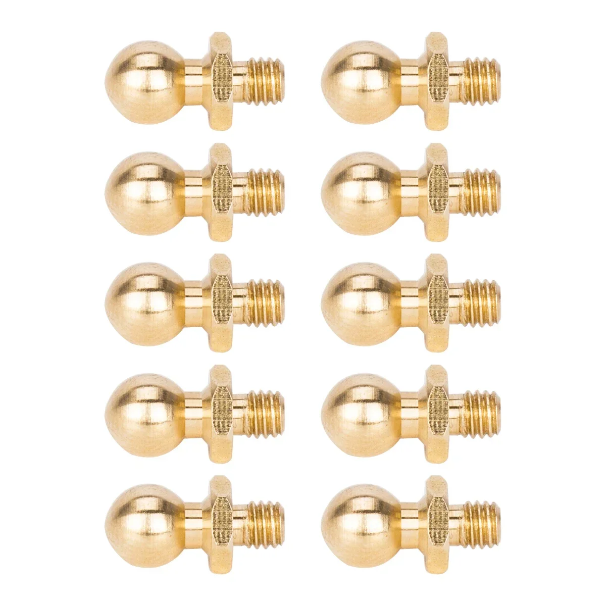 10Pcs M3 Brass Ball Head Screws Trailer Accessories for Tamiya TT01 TT02 Sakura D5 1/10 RC Drift Car Spare Parts Universal