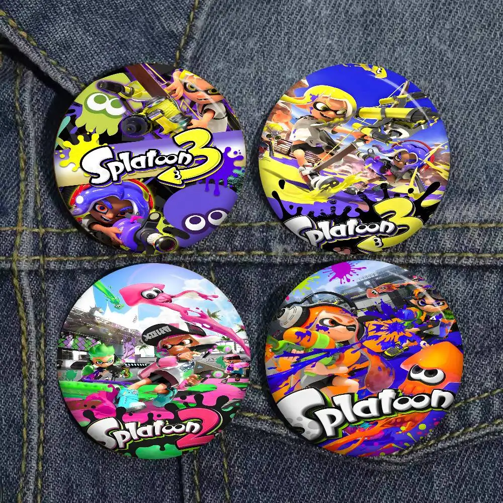 Game S-Splatoon 3 32/44/58MM Customizable Button Pins Cute Funny Creative Badge Jewelry Decor Gifts for Friends