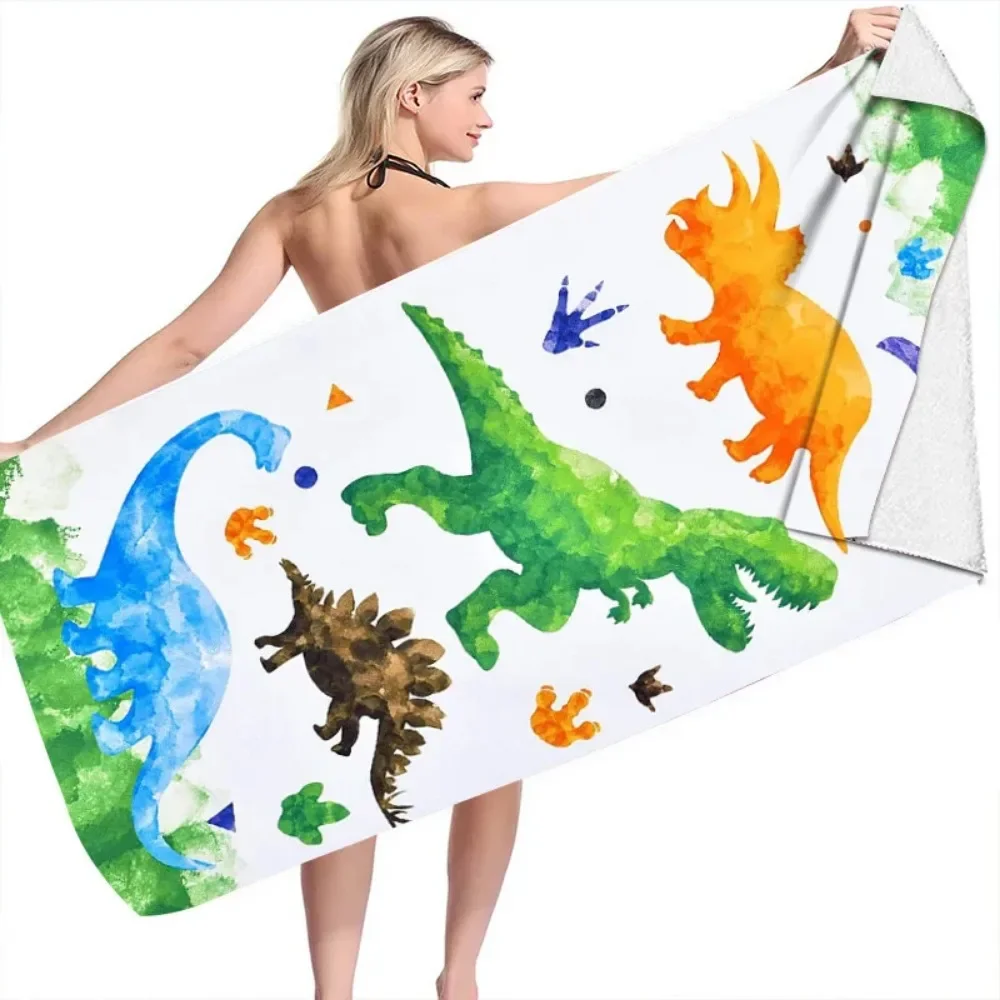 Dinosaur Series  Beach Towel Microfiber Bath Towels Yoga Mat Sport Swimming Towels Absorbent Bath Towel For Girl Kids Gifts