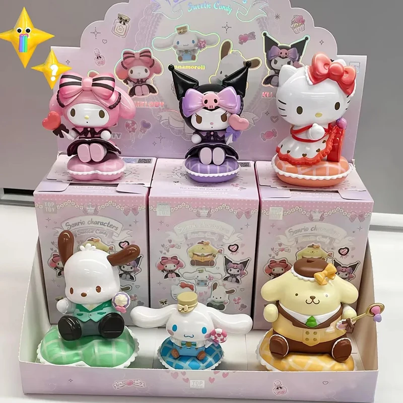 

Sanrio персонажи Sweetie Candy Series слепая коробка Kuromi My Melody мини-фигурка набор Kawaii настольный декор коллекционный подарок для девочек