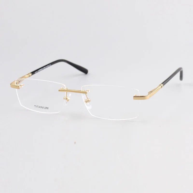 Brand new  Rimless Titanium Square Light Glasses Frames Men Women Business New Myopia Eyewear Reading Eyeglasses MB0579