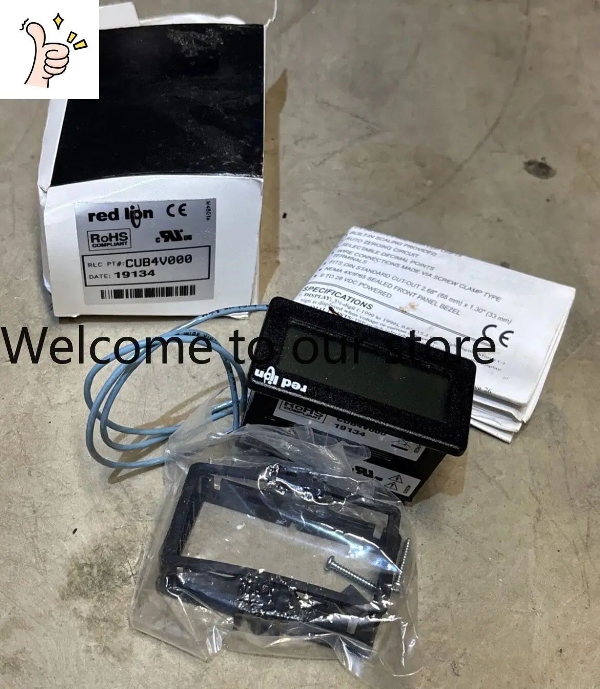New Red Lion CUB4V000 Miniature DC Voltmeter