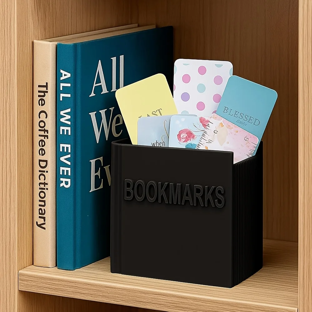 Unique Funny Book Style Bookmark Storage Rack Adorable Desk Decoration Great Gift Choice for Readers Book Lovers