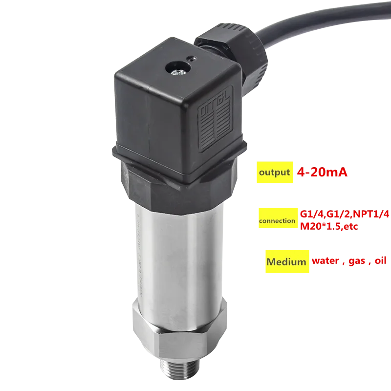 4-20ma output Pressure Transmitter 0.1Mpa 10bar 1bar Pressure Transducer M20*1.5 Hydraulic Pressure Sensor