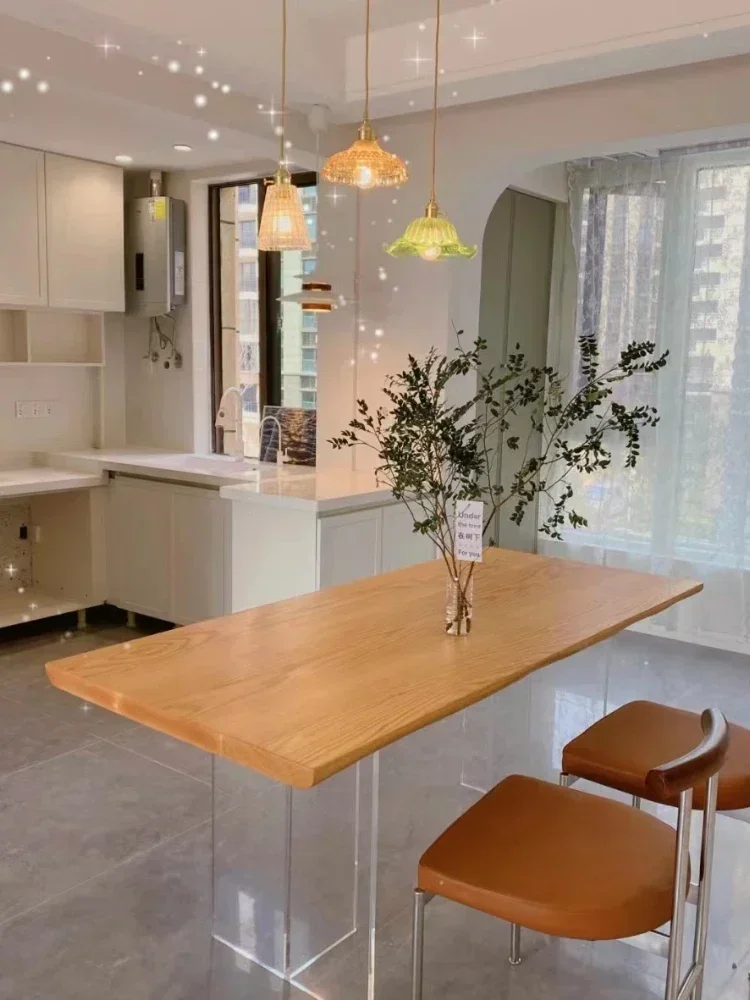 Acrylic Suspended Dining Table Home Creative Simple Desk Designer Workbench Desk