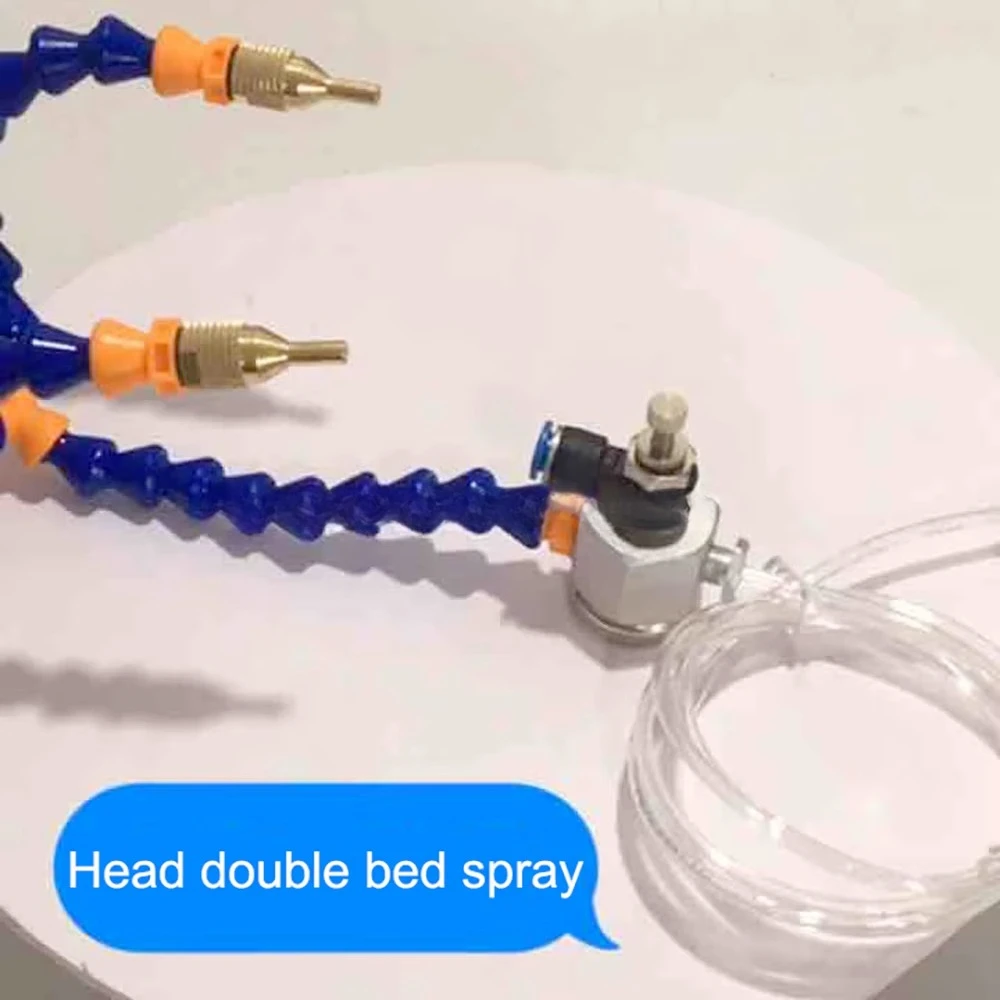 8mm Double Jets Cooling Spray Nozzle Air Duct for Engraving Machine CNC Lathe Milling Water Cooling Lubrication Spray System