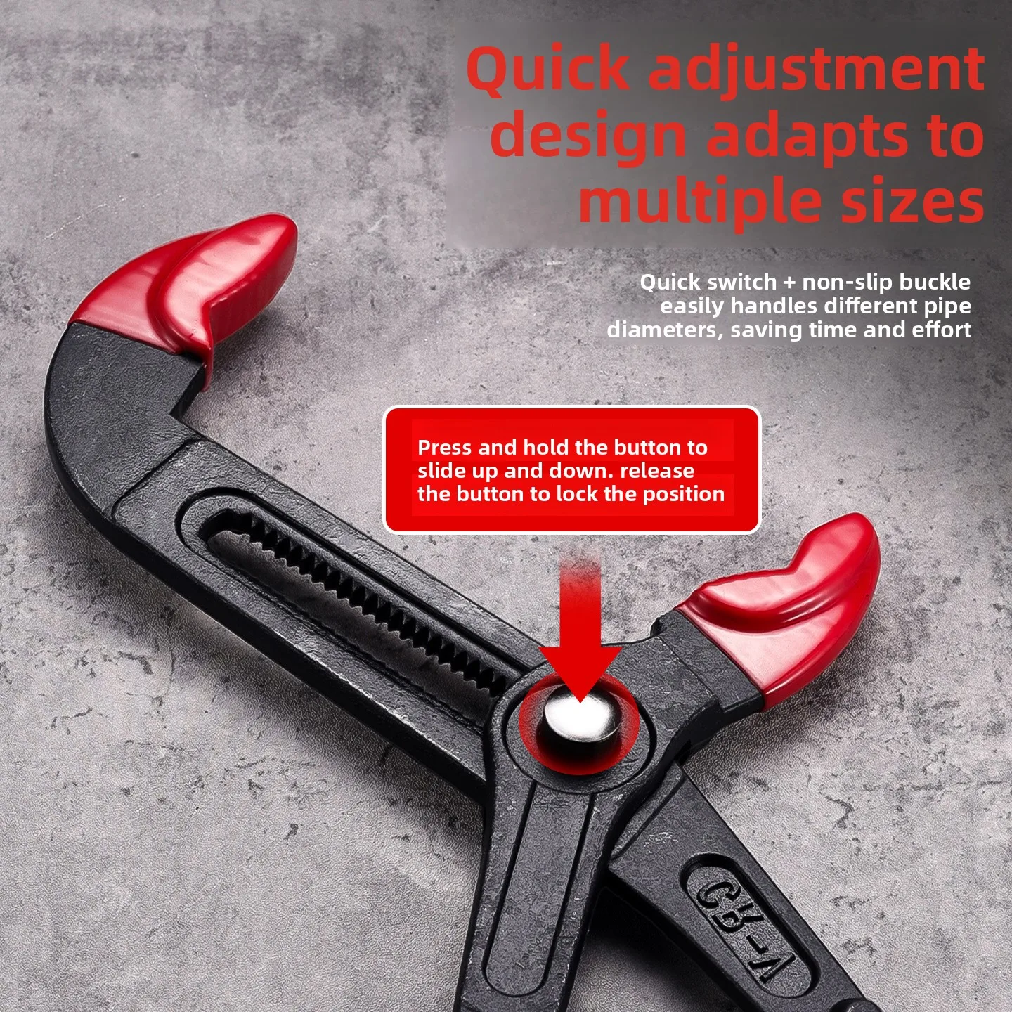 

Промышленные плоскогубцы для насосов высокой твердости - 7-16-дюймовый регулируемый многофункциональный универсальный быстрый инструмент с большим отверстием