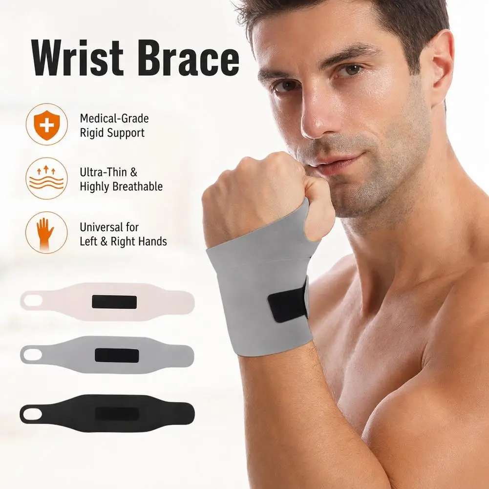 Wrist Brace Support 3-Layer Composite Ultra Thin Breathable Wrist Compression Strap for Left Right Hand Postpartum Mom Badminton