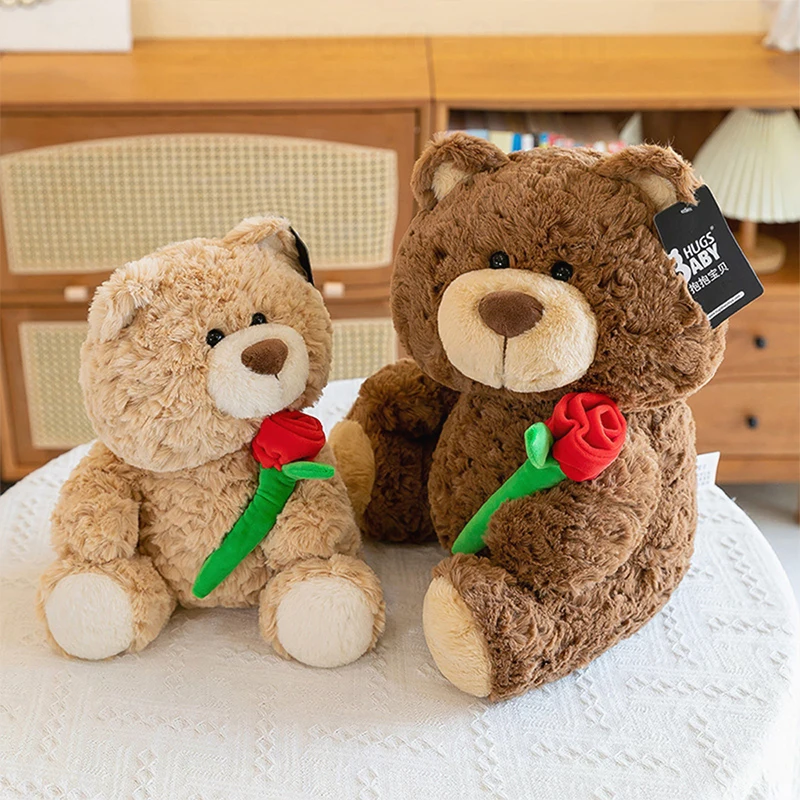 

Kawaii Plush Teddy Bear Stuffed Doll Cute Rose Bear for Kids Birthday Gift Perfect Valentine Present for Boy and Girl