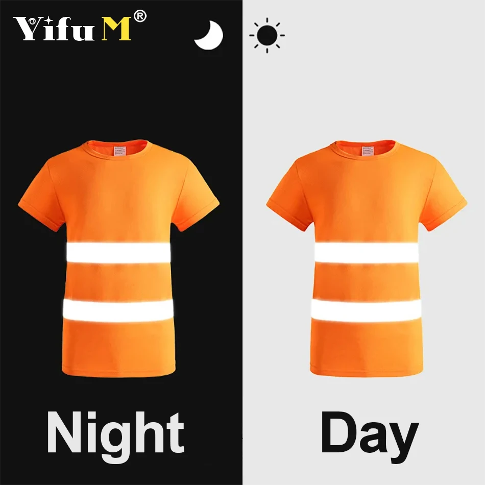 DIY Logo Fluorescent High Visibility Shirts Reflective Safety t-Shirt Long Sleeve Shirt Quick Dry Construction Work Wear Tops