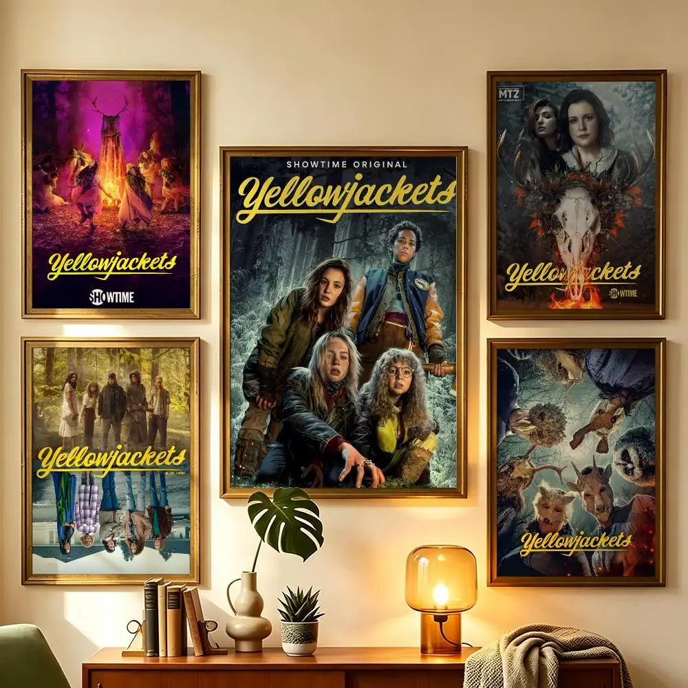 series Yellowjackets Poster Wall Sticker Poster Decal PP Material Self-Adhesive Waterproof for Living Room Home Wall Decor