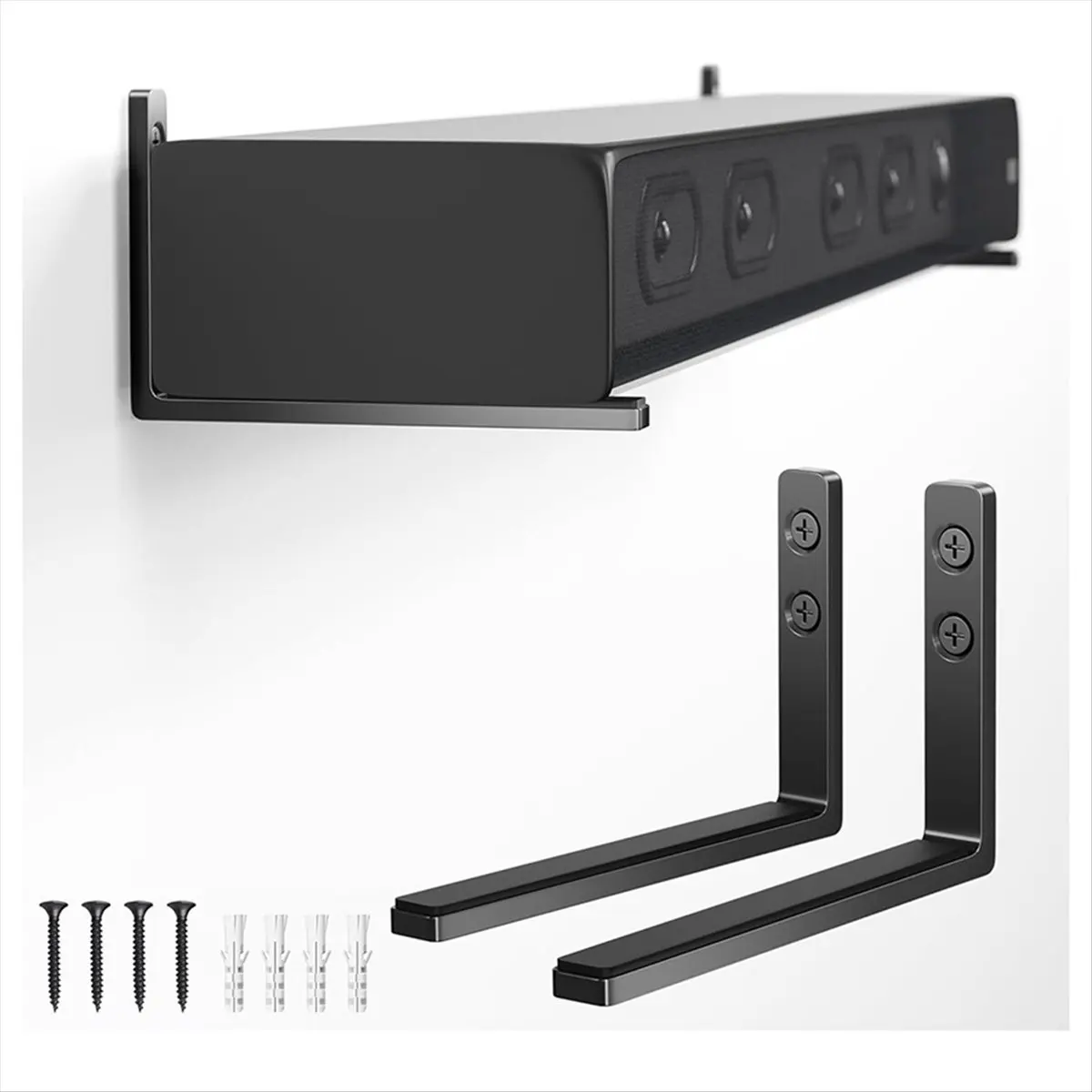 & AT27  New Sound Bar Bracket Adjustable Depth Soundbar Wall Mount Bracket for Sound Bar Mounts Bracket T5EE