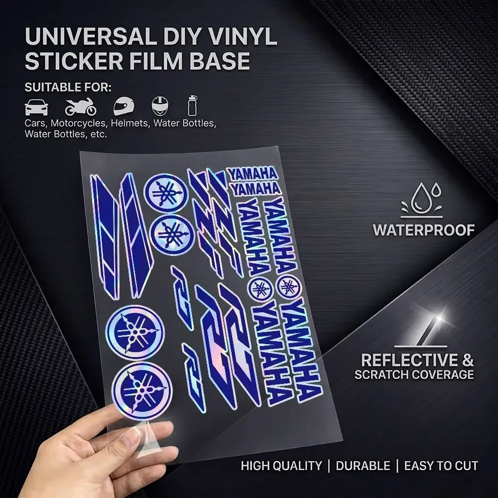 LASER STICEKRS FOR YAMAHA YZF R7 Waterproof Reflective Scratch Cover Universal Decor Decal Car Motorcycle Helmet Refrigerator