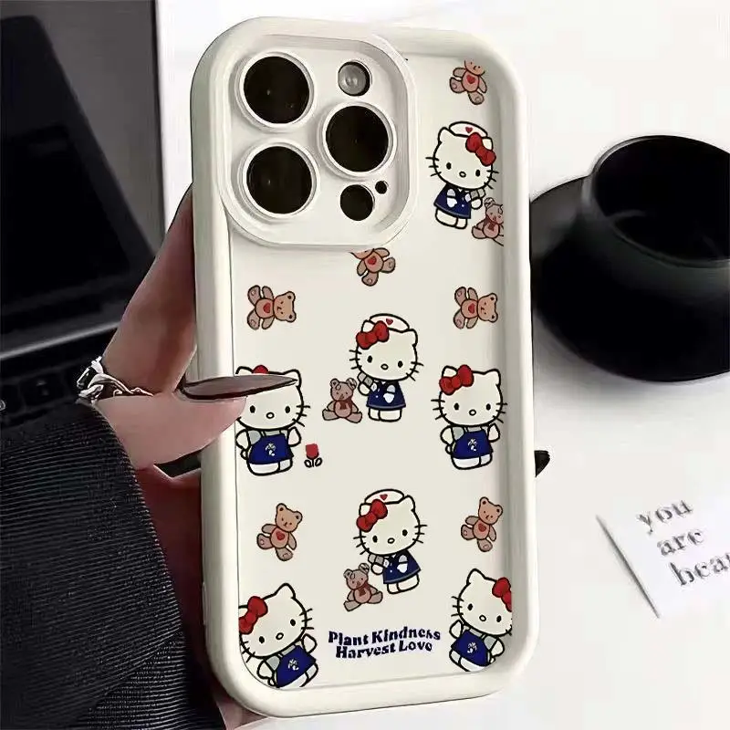 Sanrio Hello Kitty Love Case For Samsung Galaxy A32 A15 A05S A13 A14 A12 A24 A55 A35 A34 A53 A54 A03s A23 Cover Funda Silicone image 3