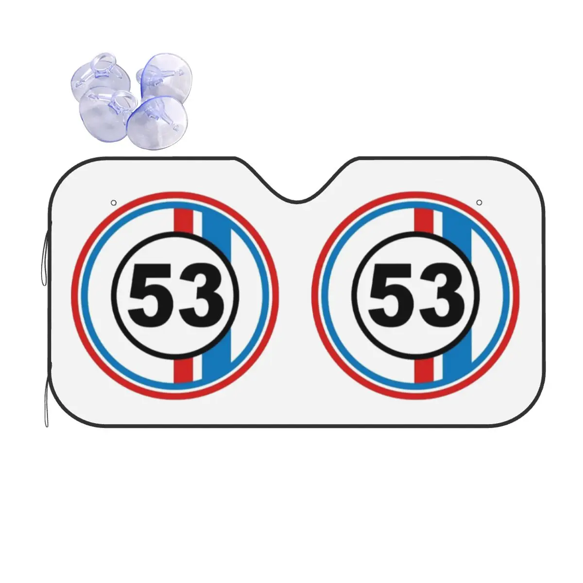 

Herbie Cnumber 53 The Love Bug No Sunshade Windscreen Car Front Windshield Window Sun Visor Accessories Covers