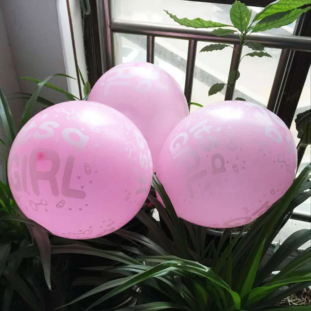 100 Unidades de Balões de Látex de 12 Polegadas em Rosa e Azul para Decoração de Festa de Anúncio de Gênero