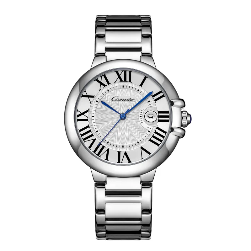 Orologio da uomo con palloncino blu, impermeabile, alla moda, da lavoro, al quarzo, da uomo, con numeri romani