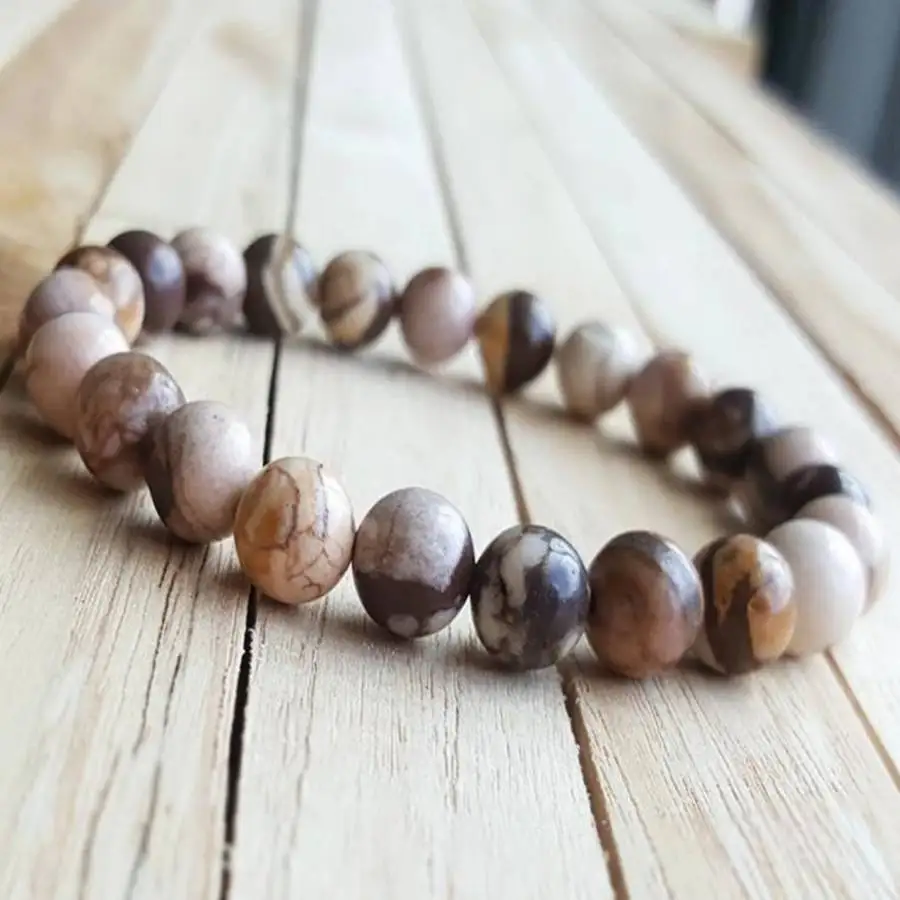 

Handmade natural stone bead bracelet,men's cuff button bracelet,Ramadan prayer bead,women's meditation,holiday gift,daily wear