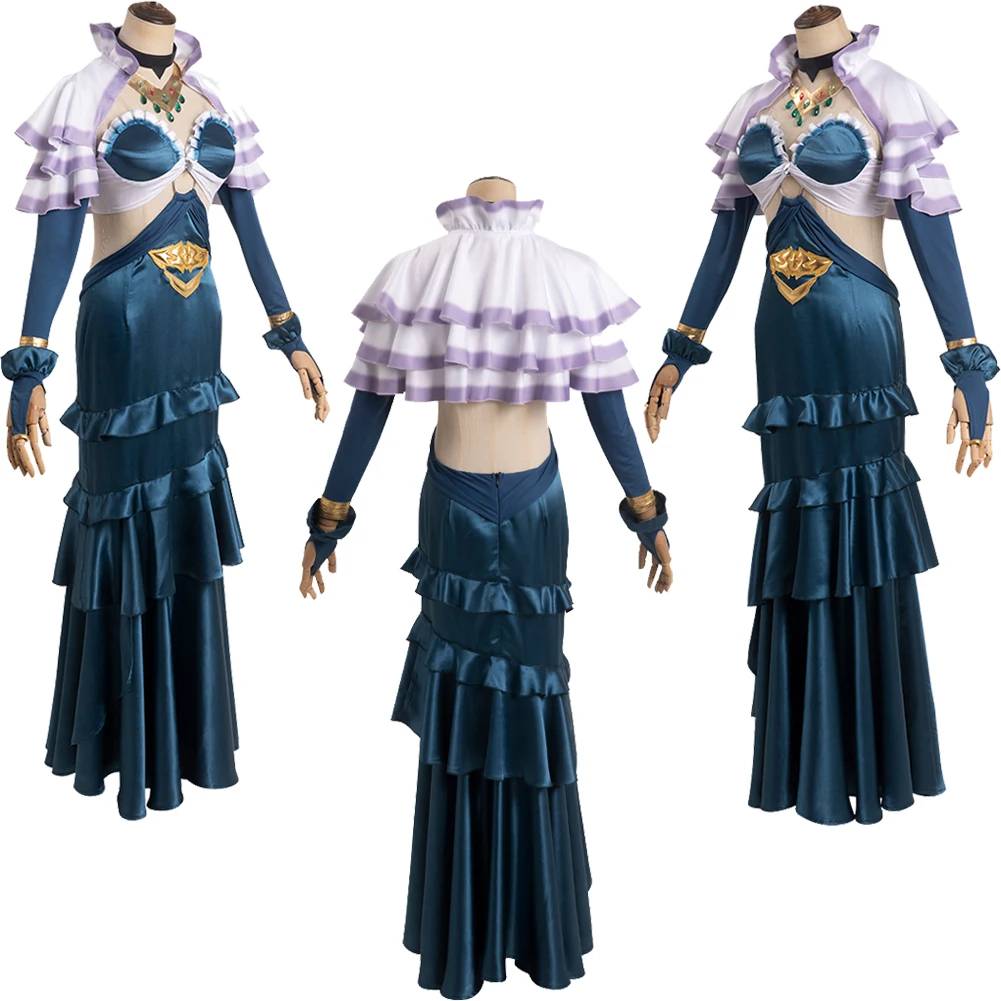 Albedo Fancy Anime Overlord IV Costume Disguise Adult Women Fancy Dress Up Cosplay Halloween Carnival Party Outfit Nightdress