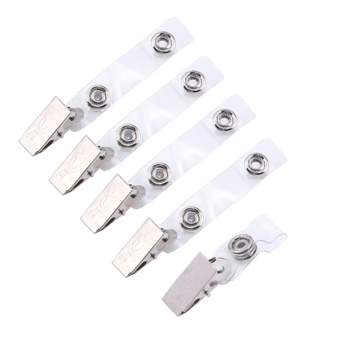 100Pcs Badge Clips Retractable Badge Reels Extra Long Cord Corrosion Resistant Reel Case Rotatable Clip for Nurses Doctors