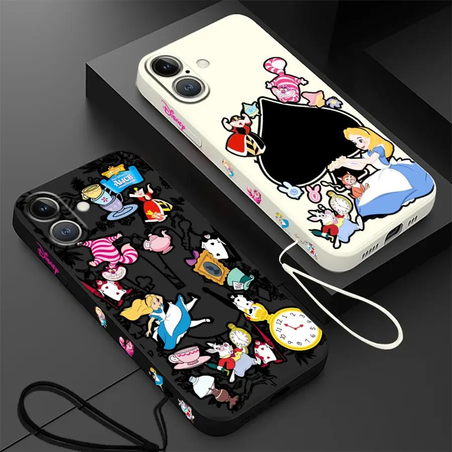 Чехол для телефона Disney «Алиса в стране чудес» для Apple iPhone 11 12 13 Pro Max 7 8 XR XS 16e 16 14 15 Plus с мягким ТПУ Чехол для телефона Disney «Алиса в стране чудес» для Apple iPhone 11 12 13 Pro Max 7 8 XR XS 16e 16 14 15 Plus с мягким ТПУ