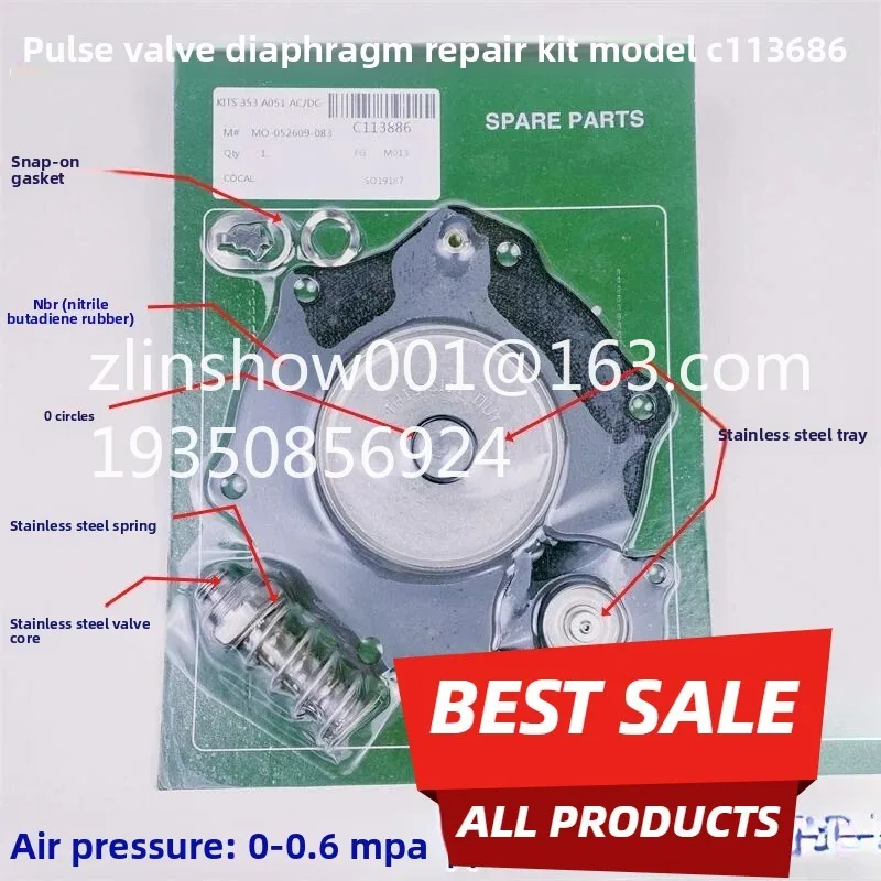 Pneumatic electromagnetic pulse valve SCG353A043 A044 A047 A050 A051 diaphragm repair kit