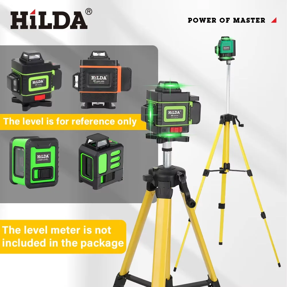 HILDA 1.2m 5/8 Inch Adjustable Height Thick Aluminum Level Tripod for Self Leveling Bracket Base 1.2M Tripod Laser