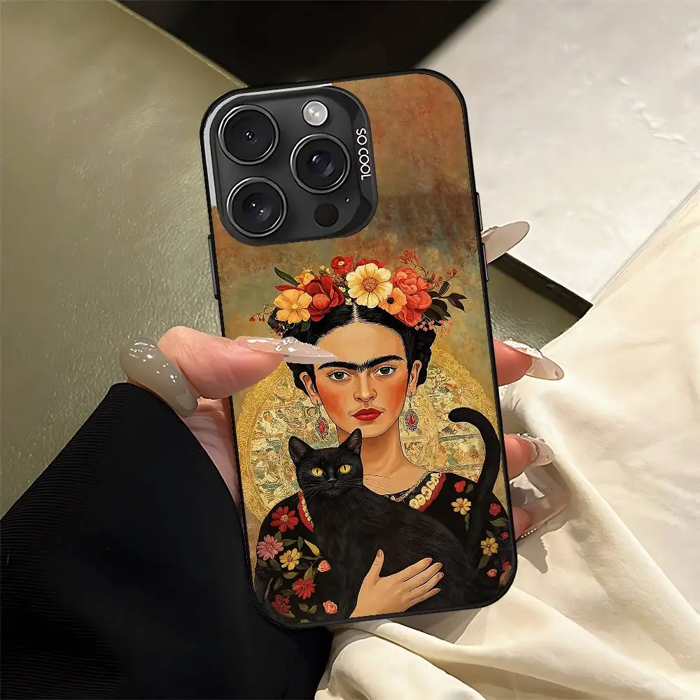 Art F-Frida K-Kahlo Phone Case For IPhone 17 16 15 14 13 12 Mini 11 8 7 Pro Max Plus Colorful Phone Case